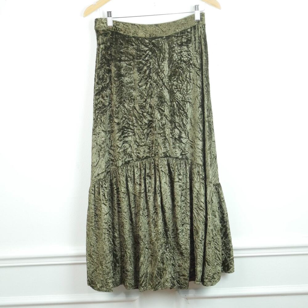 April Cornell Maxi Skirt Velvet Button Victorian Steampunk Fairy Grunge Witchy S